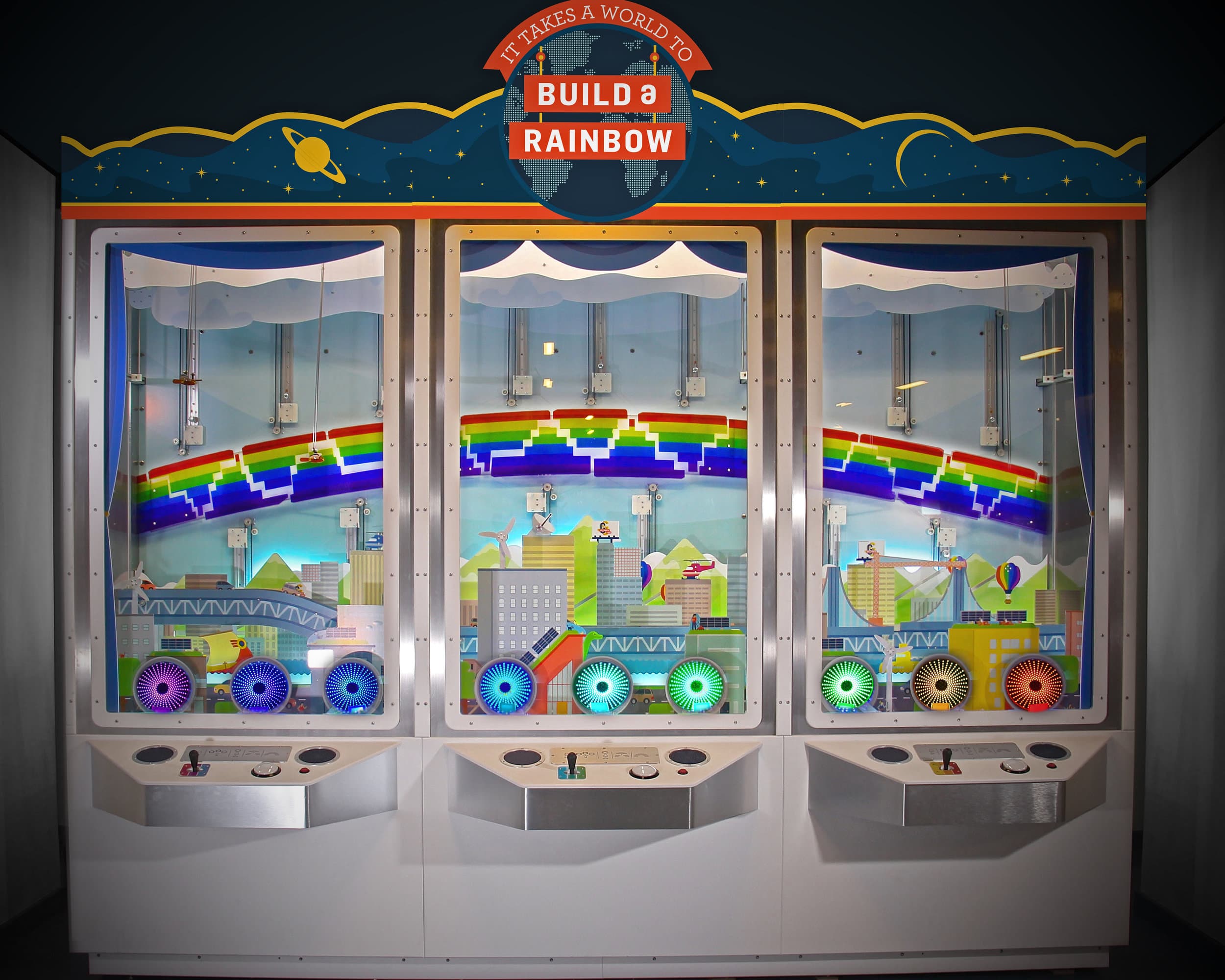 picture of the build a rainbow sculpture